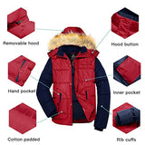 Men's Winter Puffer Coat Casual Fur Hooded Warm Outwear Jacket