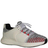 White Grey Red Designer Sneakers