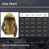 Men's Winter Puffer Coat Casual Fur Hooded Warm Outwear Jacket