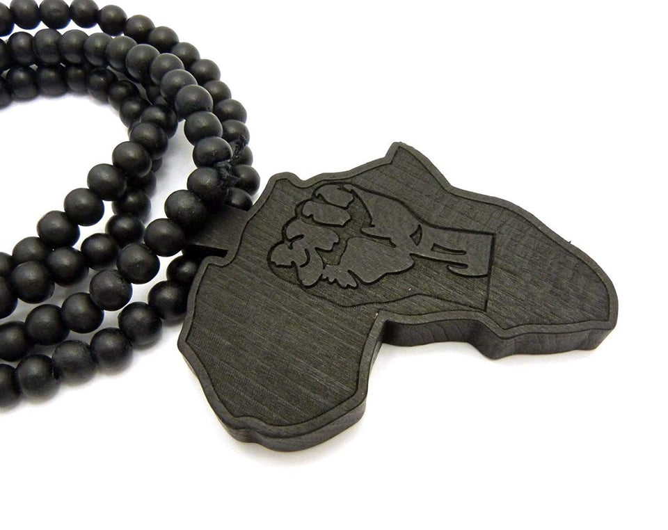 Africa Black Fist Necklace Pendant