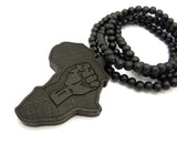 Africa Black Fist Necklace Pendant