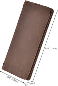 Kings Vintage Genuine Leather Long Wallets Bifold Wallet