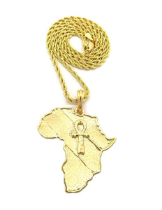 Godly  Gold African Pendant & Chain Set