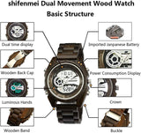 Vintage Digital Wood Watch