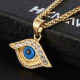 18k Gold Plated Iced Out Eye of Horus Egypt