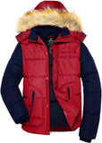 Men's Winter Puffer Coat Casual Fur Hooded Warm Outwear Jacket