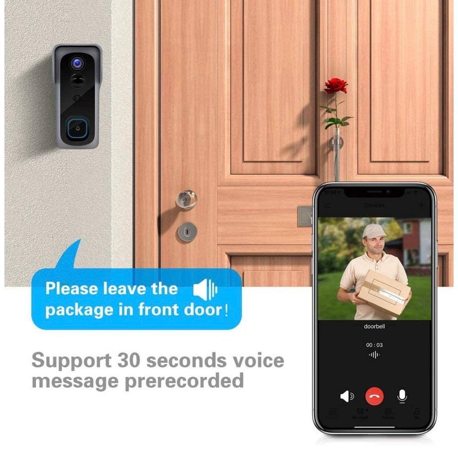 SALE! Black Dollar WiFi Video Doorbell Camera (Home Security)