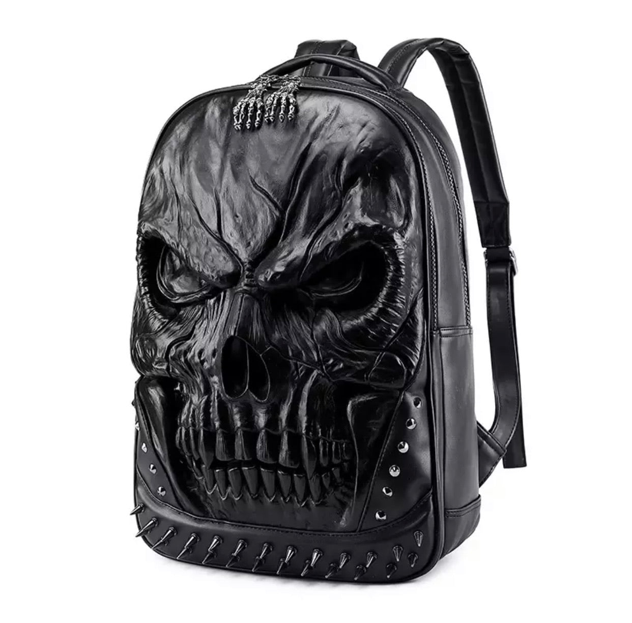 Unisex Skull Leather Backpack – GothicGo